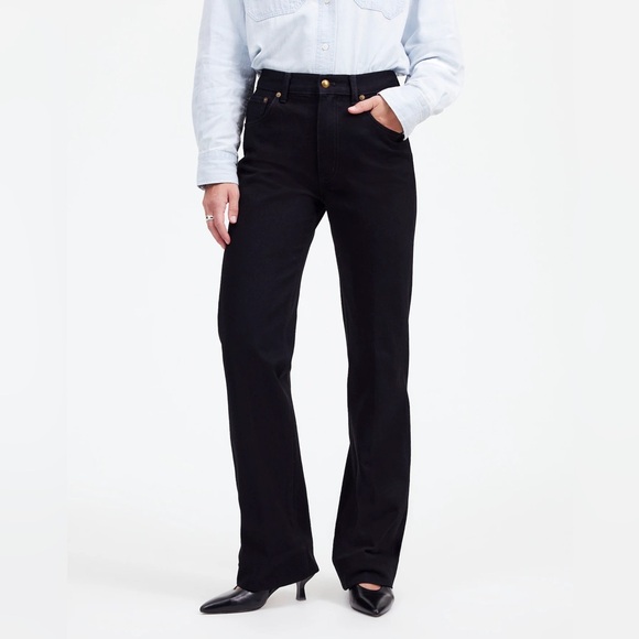 NWT Madewell Alexa Chung Alexa Dream Jean in Outridge Wash size 26 black jeans - Picture 3 of 12